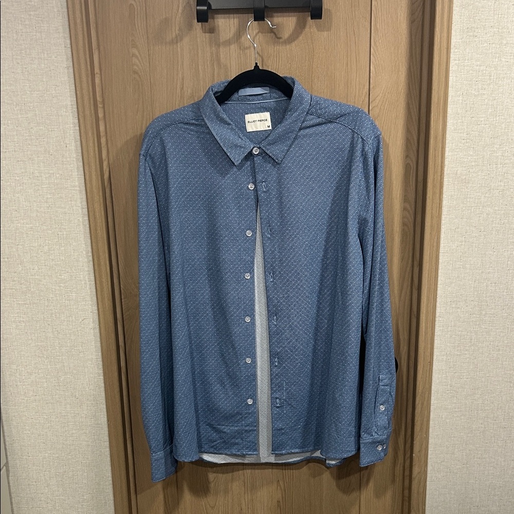 Men's Blue Casual Button Down Shirt